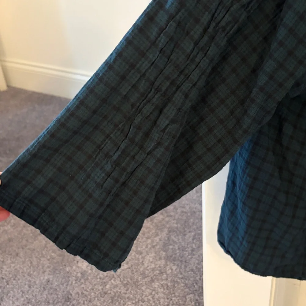 Madewell Navy Plaid Blouse - Picture 5 of 5